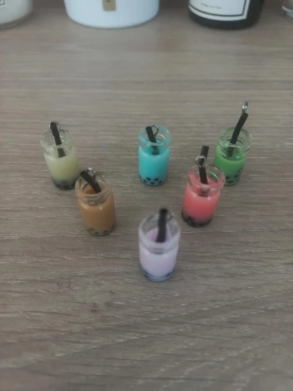 Lote de colgante taza Bubble Tea y pajita de vidrio – photo 3